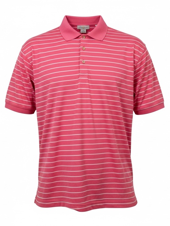 Peter Millar Other - Peter Millar Pink and White Striped Polo